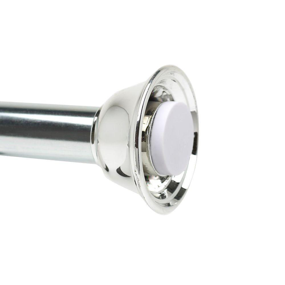 Zenna Home 44-72" Adjustable Tension Shower Rod in Chrome