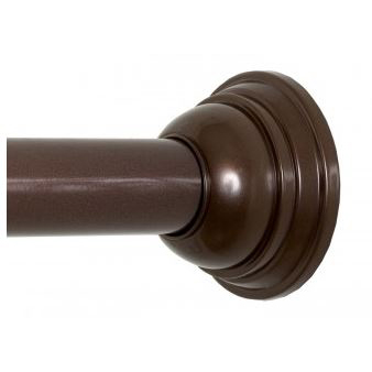 Zenna Home 43-72" Tension Shower Curtain Rod in Bronze