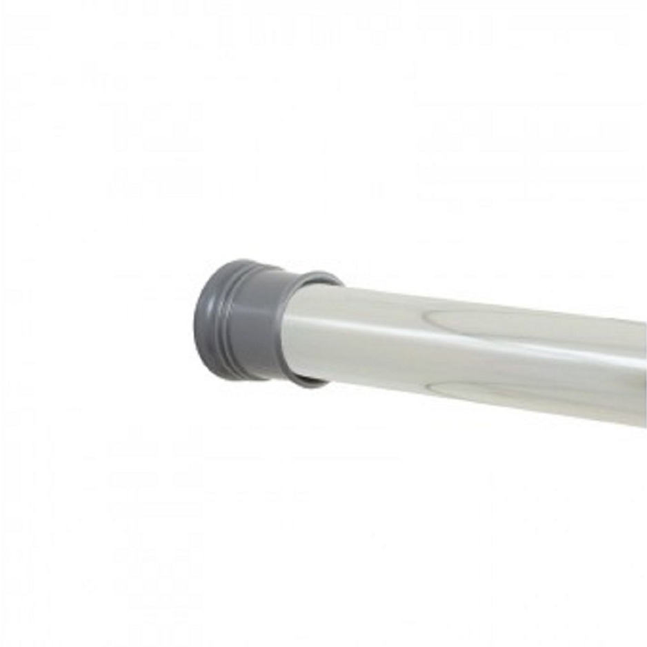 Zenna Home 52-86" Aluminum Adjustable Tension Shower Rod in Chrome