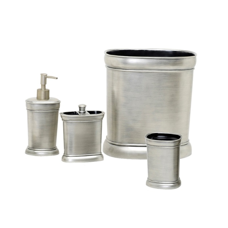 Marion 4-Piece Bathroom Accessory Set in Brushed Nickel