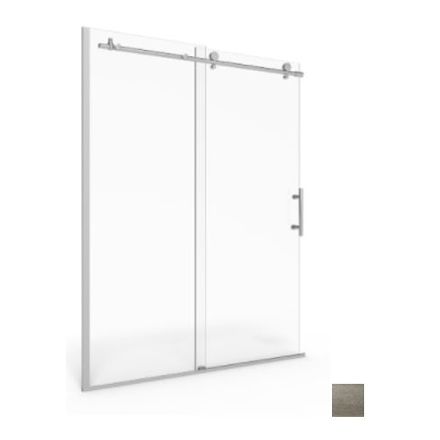 Vinesse 45-47x76" Rolling Shower Door & Panel Nickel/Clear
