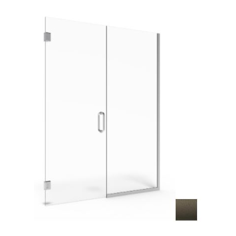 Celeste 58-59x76" Swing Shower Door & Panel in Bronze/Clear