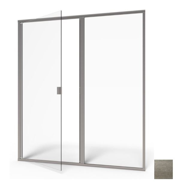 Classic 57x68-5/8" Swing Shower Door & Panel in Nickel/Clear
