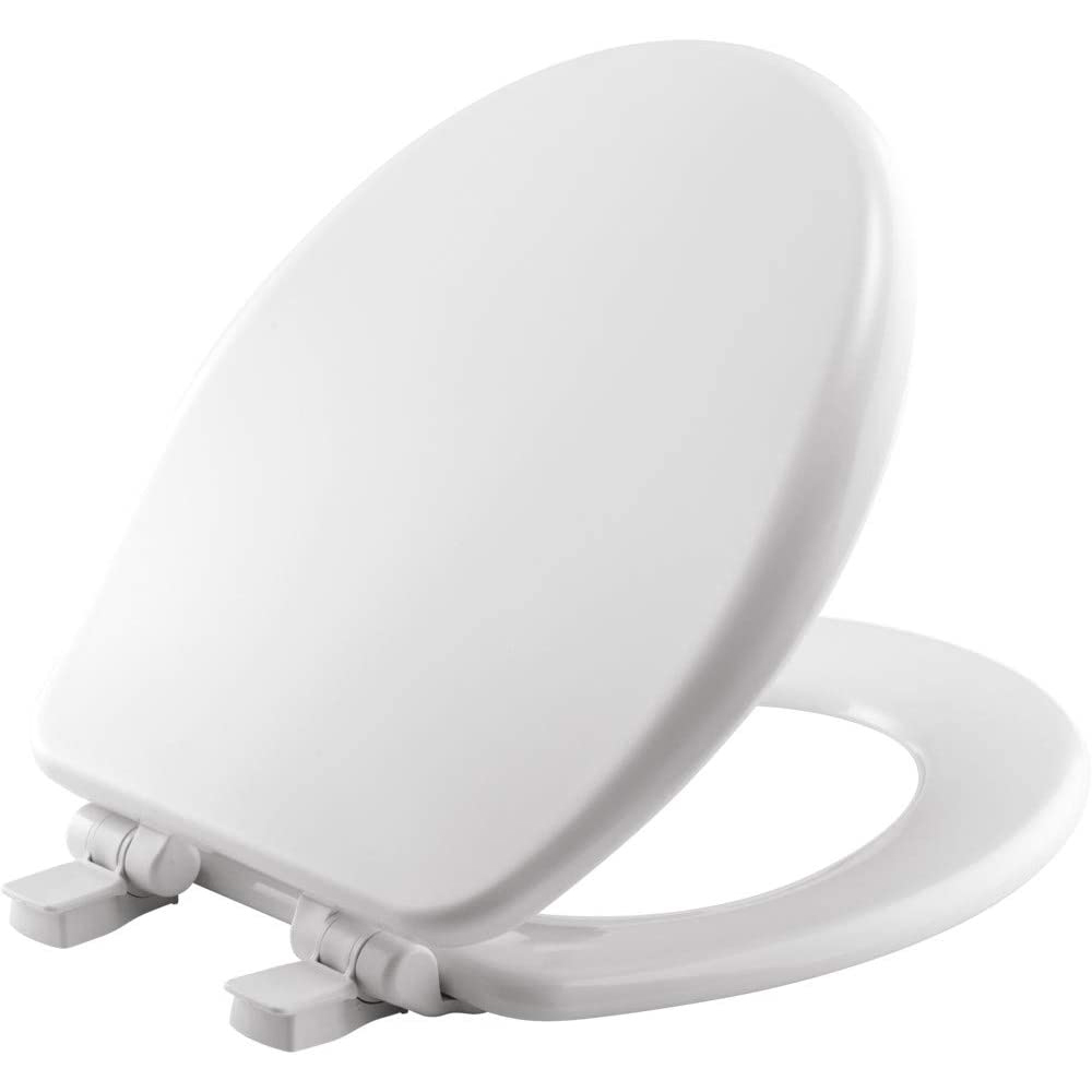 Alesio II Round Enameled Wood Toilet Seat in White