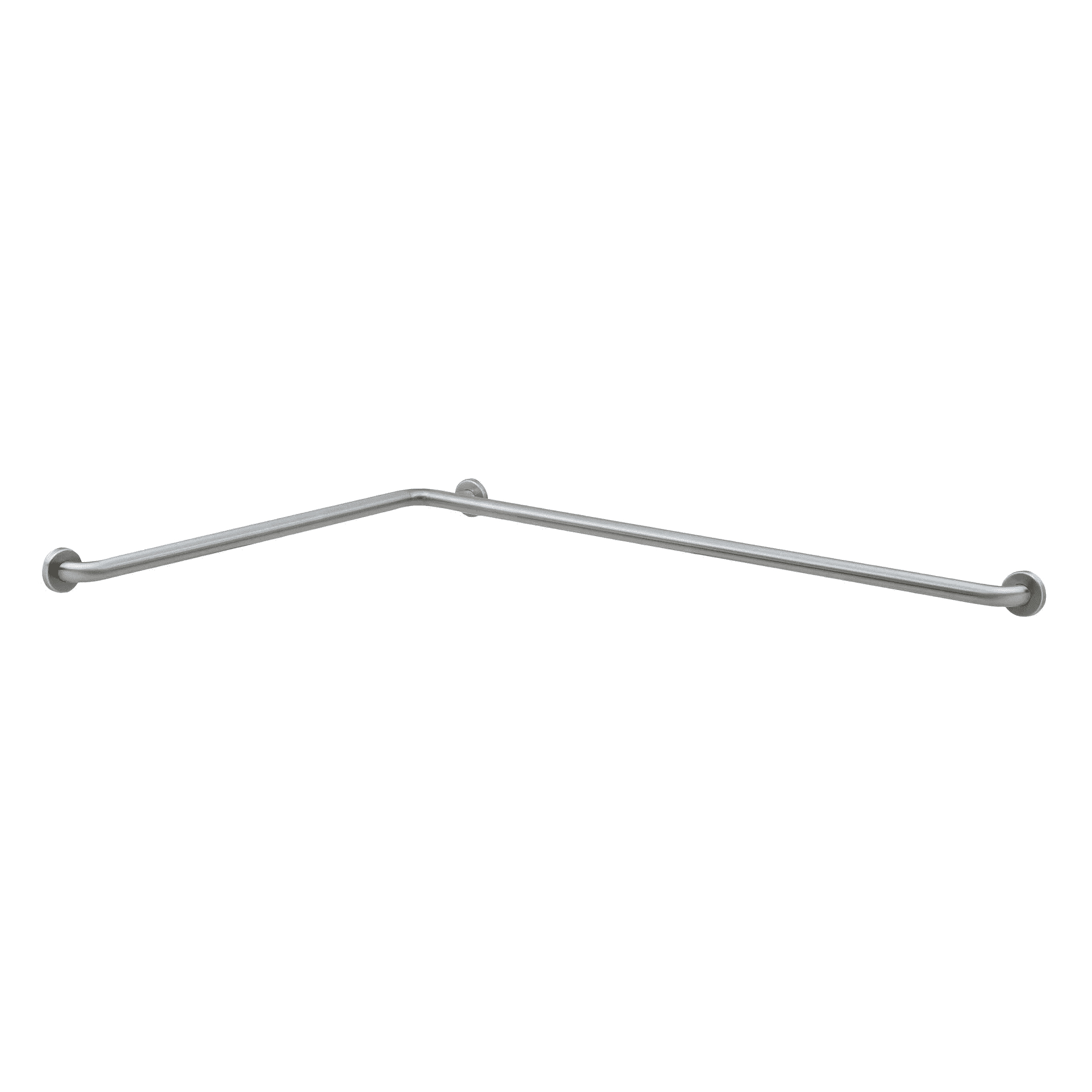 Two-Wall 36 x 54" Grab Bar In Peened Stainless