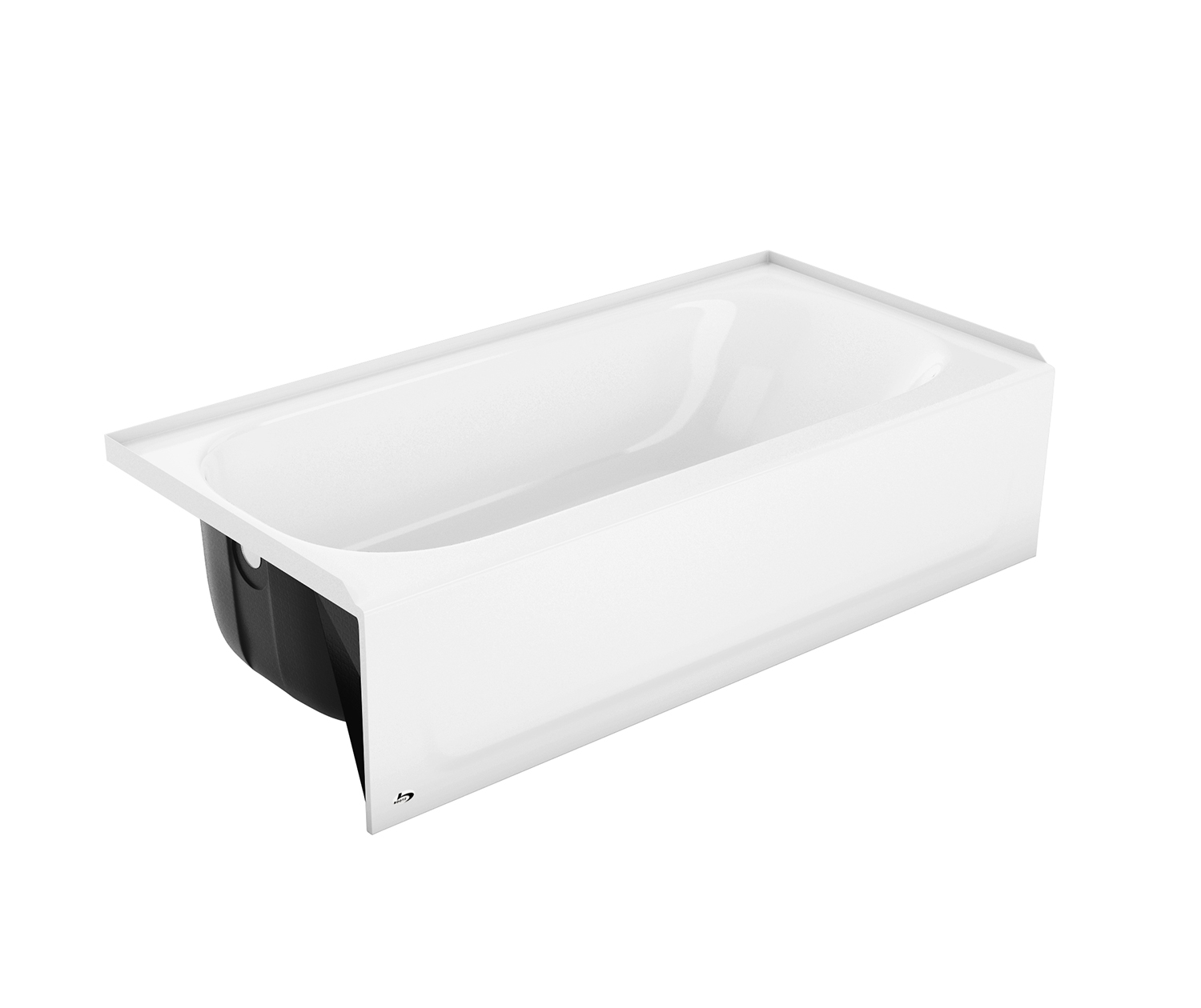 Bootzcast 60x30x14-1/4" Bathtub in White w/Left Drain