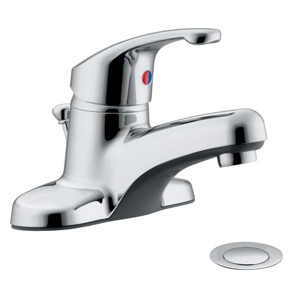 Flagstone 4" Centerset Lav Faucet in Chrome w/50/50 Waste