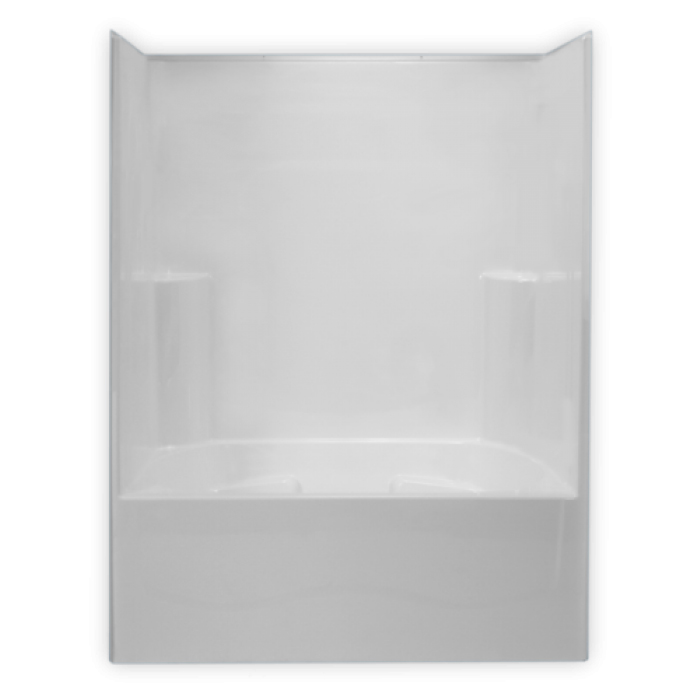 AcrylX Tub & Shower Kit 60x42x78-1/4" White Center Drain