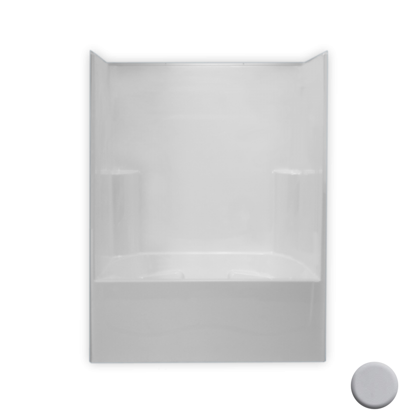 AcrylX Tub & Shower Kit 60x42x78-1/4" Silver Center Drain