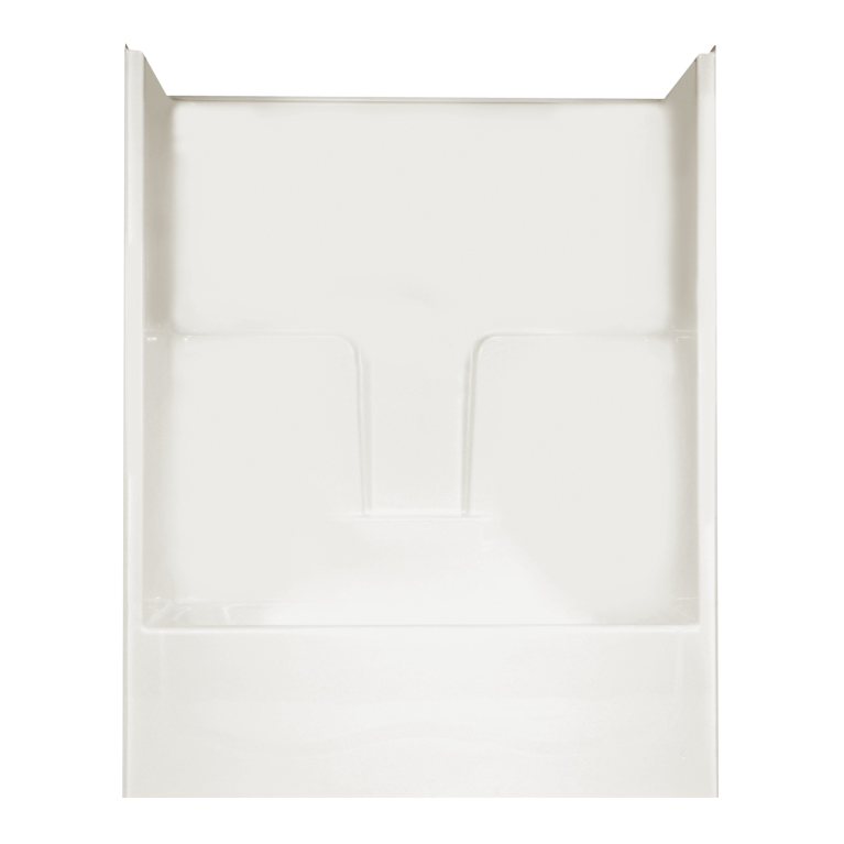 AcrylX Tub & Shower Kit 60x30x77" White Center Drain