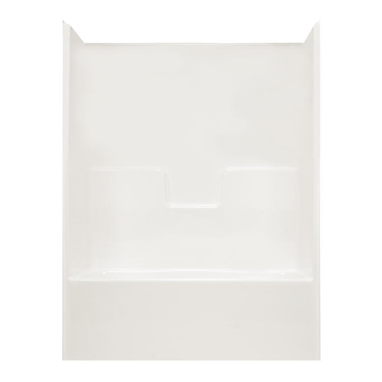 AcrylX Tub & Shower Kit 54x28x72" White Center Drain