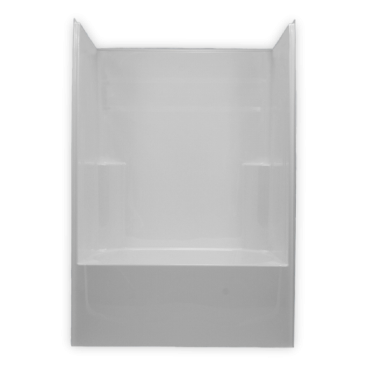 AcrylX Tub & Shower Kit 54x42x78-3/4" White Center Drain