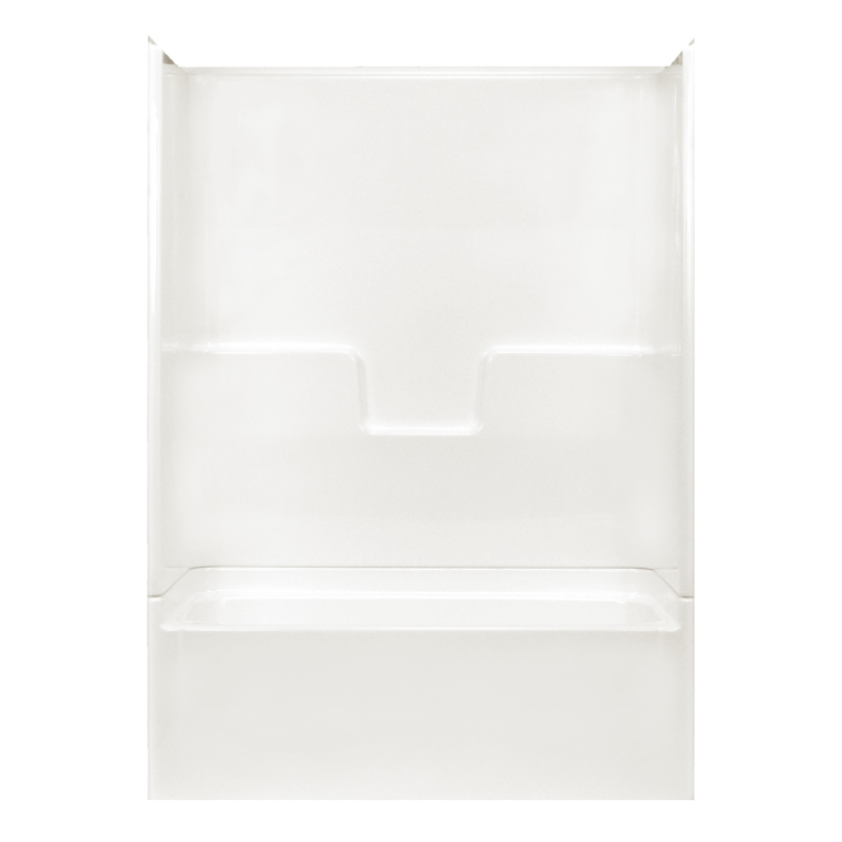 AcrylX Tub & Shower Kit 54x28x75" White Left Hand Drain