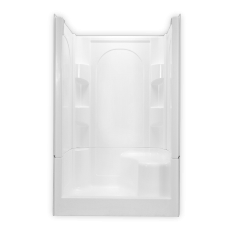 AcrylX 4-Piece Shower 48x36x77" White With Left Hand Seat