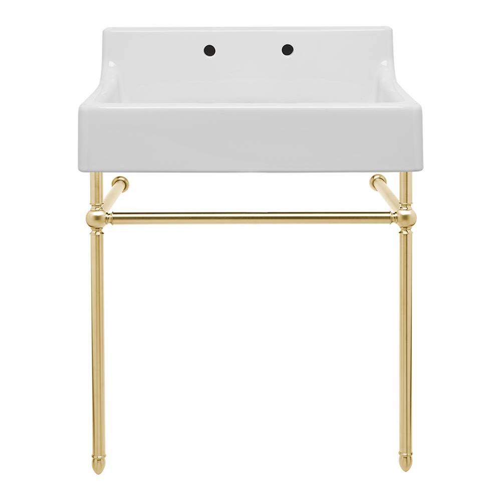 Oak Hill Console in Satin Brass