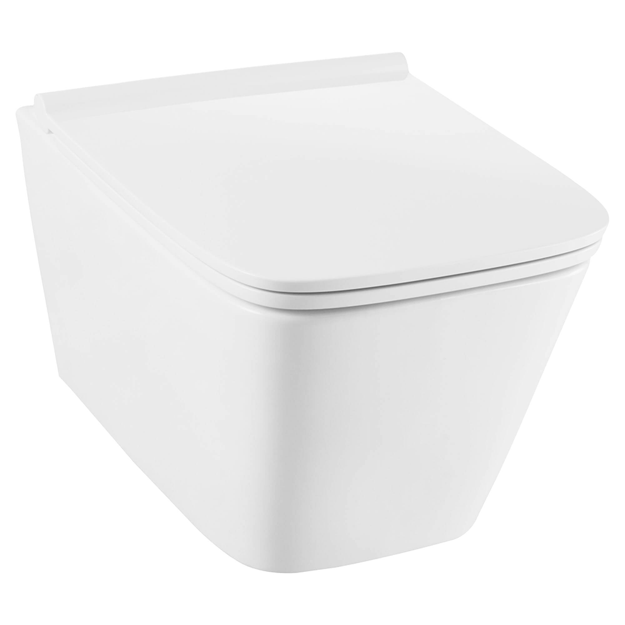 Modulus Wall Mounted Elongated Toilet in Canvas White