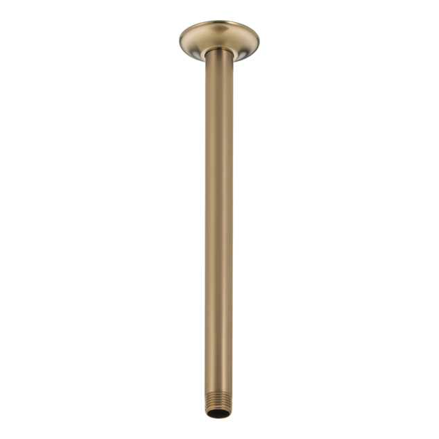 Universal Showering Ceiling Mount Shower Arm & Flange In Champagne Bronze