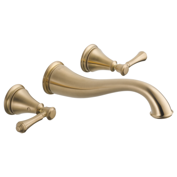 Cassidy Wall Mount Lav Faucet Trim In Champagne Bronze