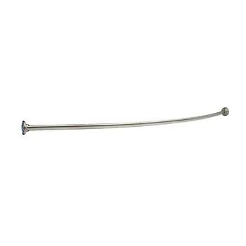 Metal 6' Shower Rod w/Brackets & 6" Bow in Chrome