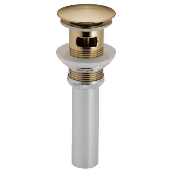 Brizo Push Button Pop-Up Drain w/Overflow in Luxe Gold