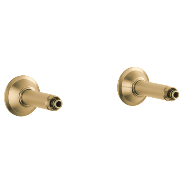 Wall Mount Tub Filler Unions in Luxe Gold
