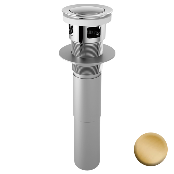 Brizo Push Button Pop-Up Drain w/Overflow in Luxe Gold