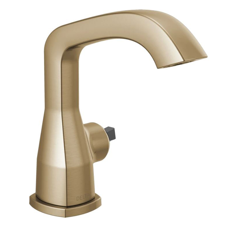Stryke Single Hole Faucet in Champagne Bronze No Handle