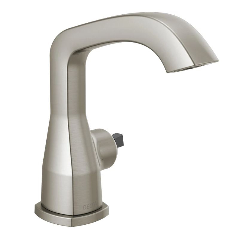 Stryke Single Hole Lav Faucet in Stainless Less Handle/Pop-Up
