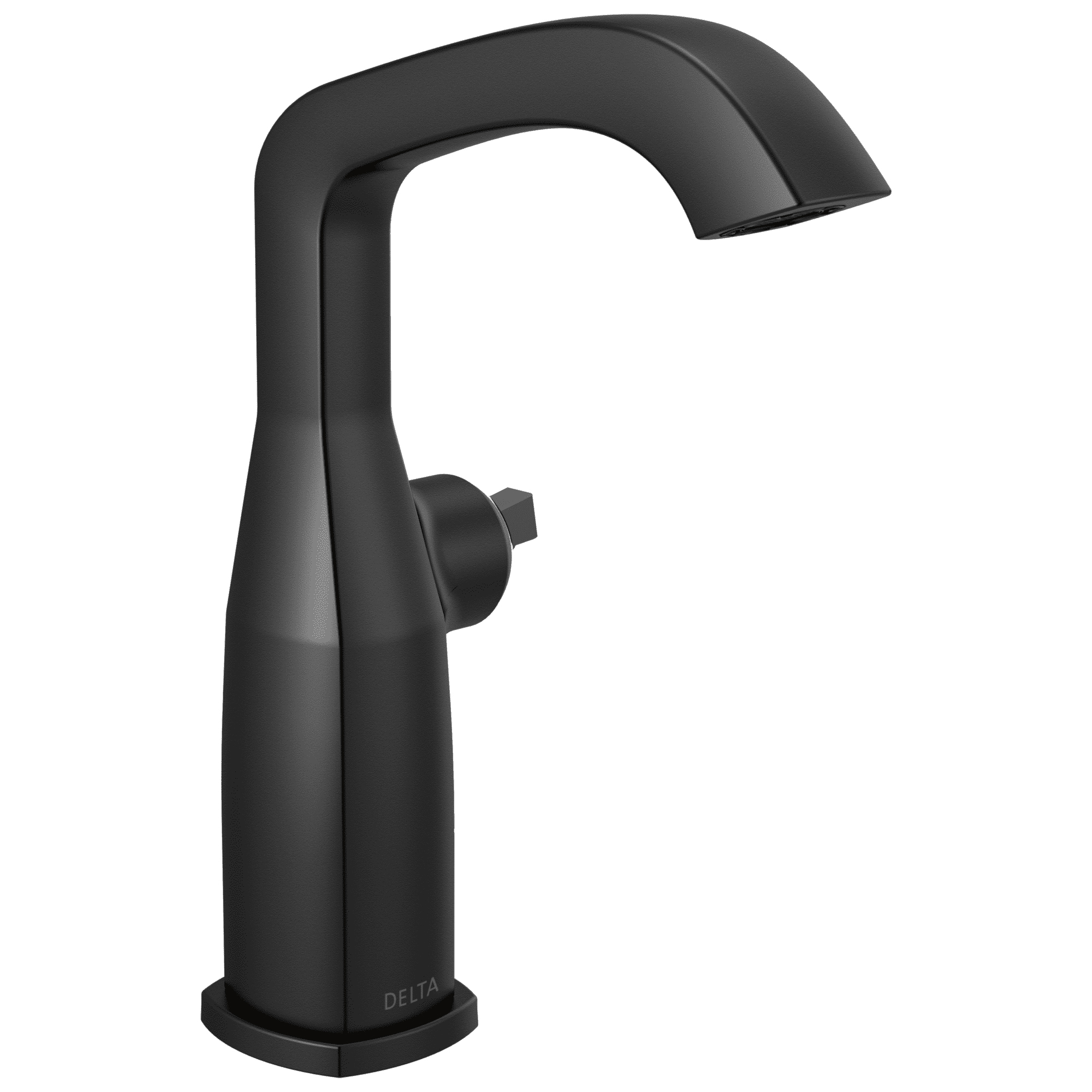 Stryke Mid-Height Single Hole Lav Faucet in Black Less Handle