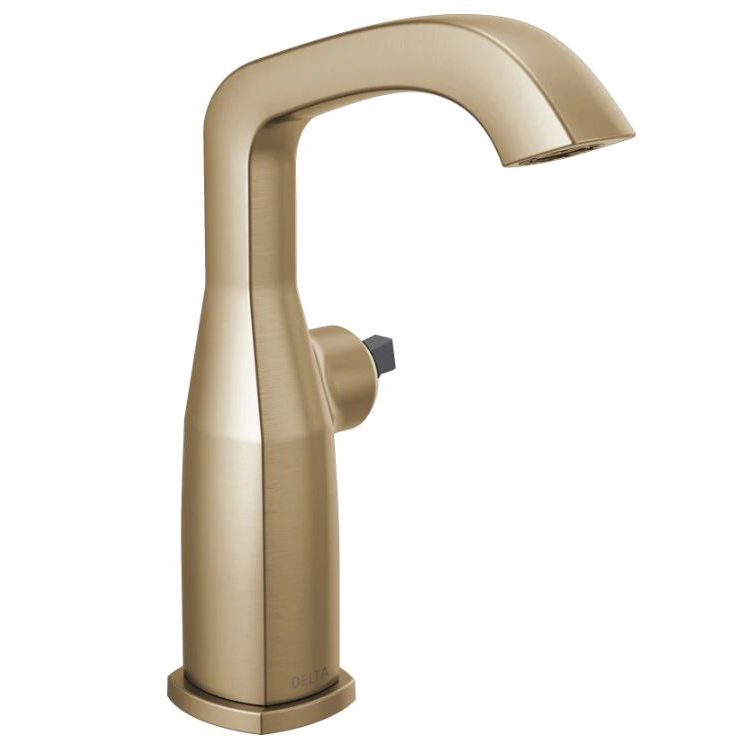 Stryke Mid-Height Single Hole Lav Faucet in Bronze Less Handle