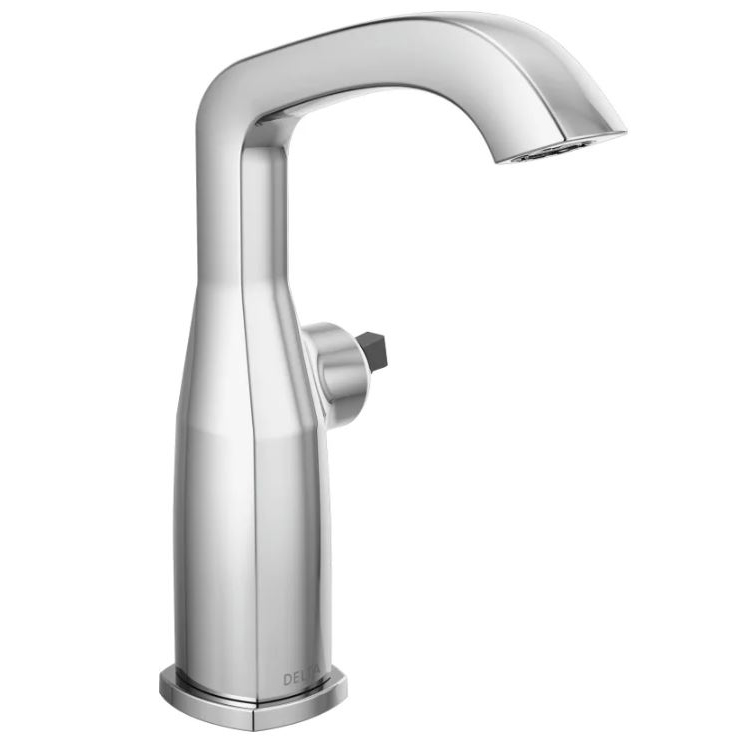 Stryke Mid-Height Single Hole Lav Faucet in Chrome Less Handle