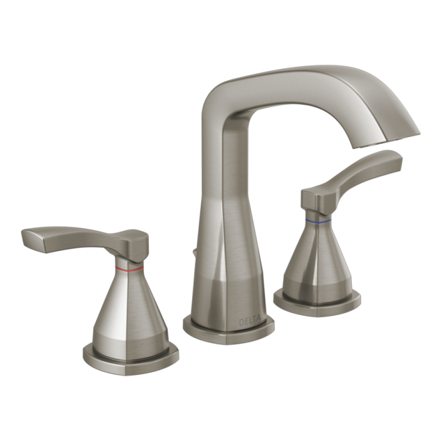 Stryke Widespread Lav Faucet in Stainless Steel w/Levers