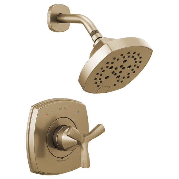 Stryke Shower Trim W/Multi-Function Showerhead In Champagne Bronze 
