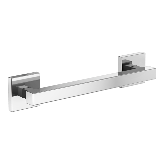 Euro 12" Square Grab Bar in Chrome