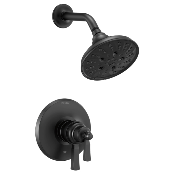 Dorval Shower Trim W/Multi-Function Showerhead In Matte Black