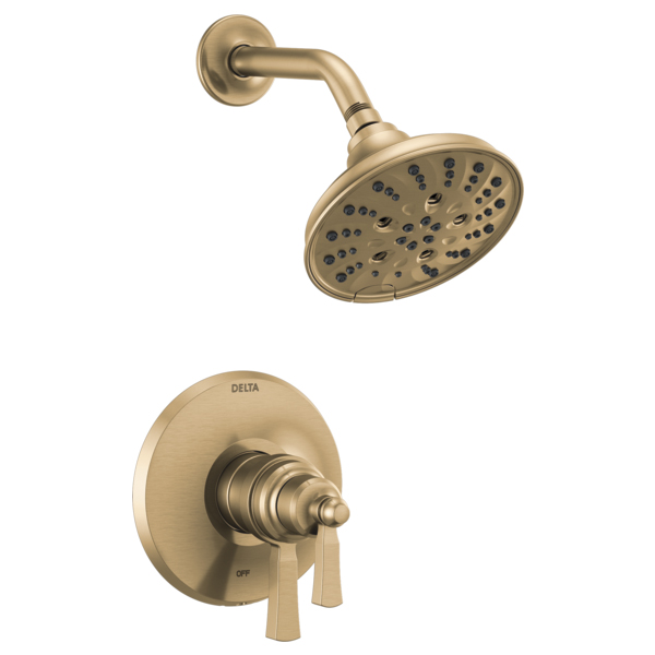Dorval Shower Trim W/Multi-Function Showerhead In Champagne Bronze