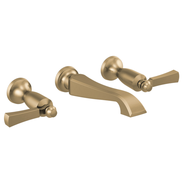 Dorval Wall Mount Lav Faucet Trim In Champagne Bronze