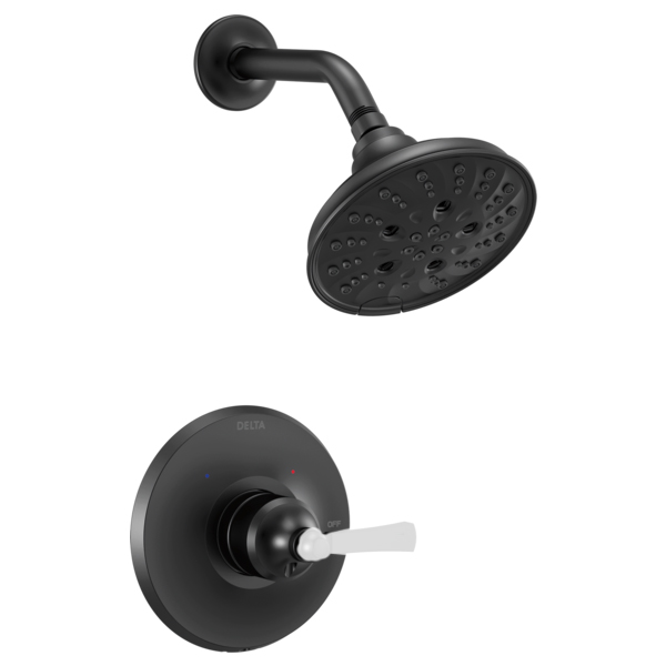 Dorval Shower Trim W/Multi-Function Showerhead In Matte Black