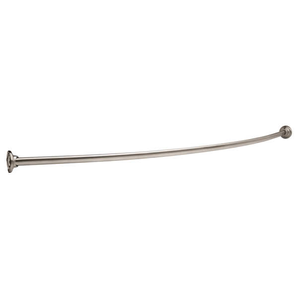 Metal 6' Shower Rod w/Flanges in Chrome