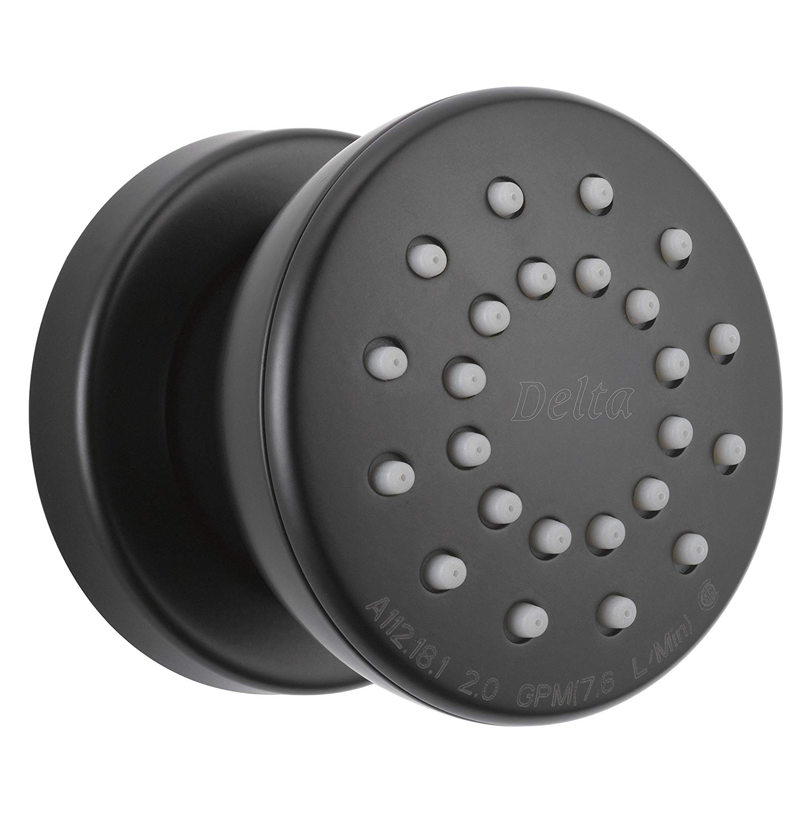 Classic Surface Mount Round Body Spray In Matte Black