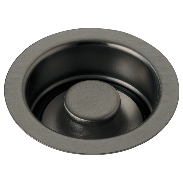 Kitchen Disposal and Flange Stopper in Black Stainless