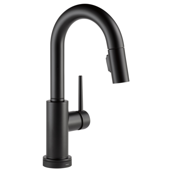 Trinsic 1 or 3 Hole Pull-Down Bar/Prep Faucet in Matte Black