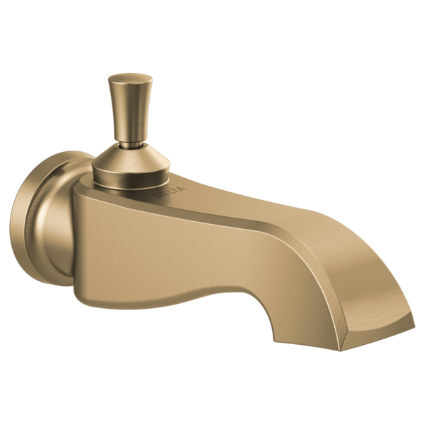 Dorval Tub Spout w/Pull-Up Diverter in Champagne Bronze