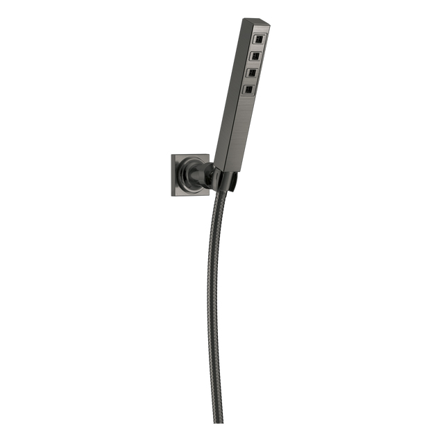 H2Okinetic 1-Setting Adj Wall Mount Handshower Blk Stainless