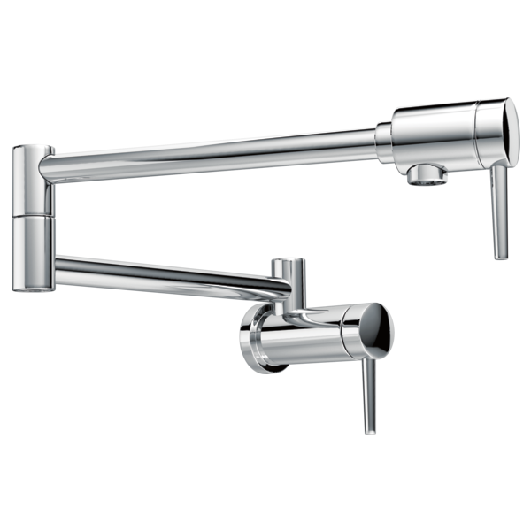 Contemporary Wall Mount Pot Filler in Chrome