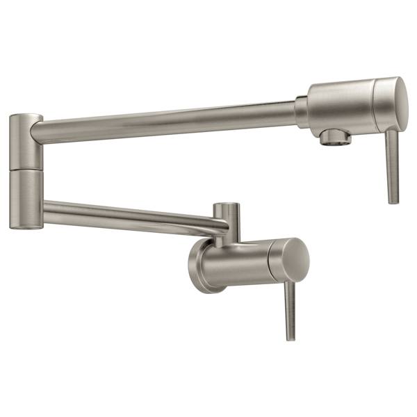 Contemporary Wall Mount Pot Filler in Stainless