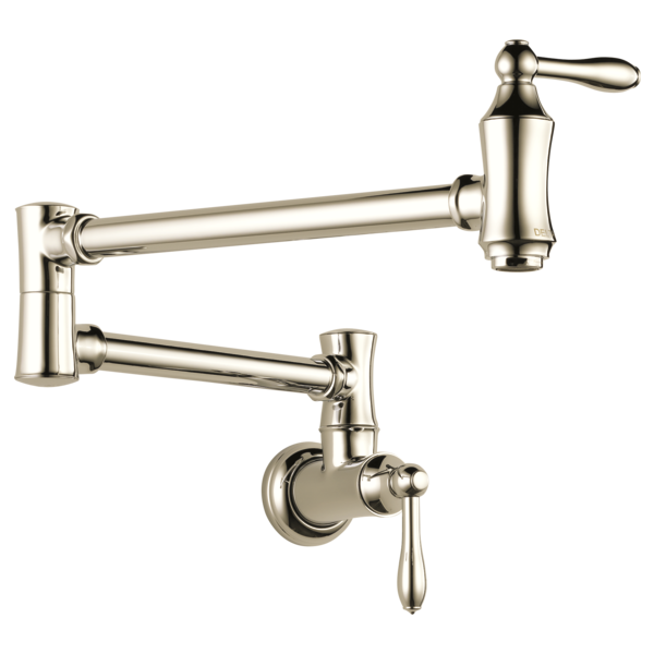 Traditional Wall Mount Pot Filler in Polished Nickel
