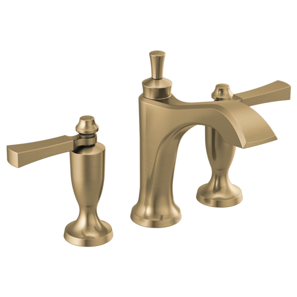 Dorval Widespread Lav Faucet w/Lever Handles in Champagne Bronze