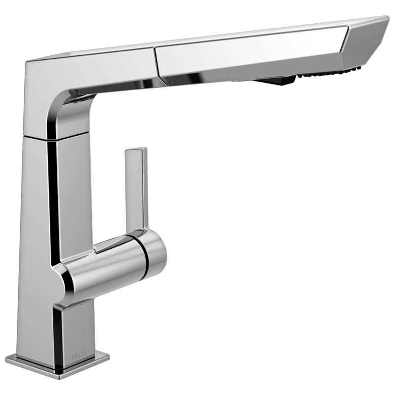 Pivotal Single Handle Pull Out Kitchen Faucet in Chrome