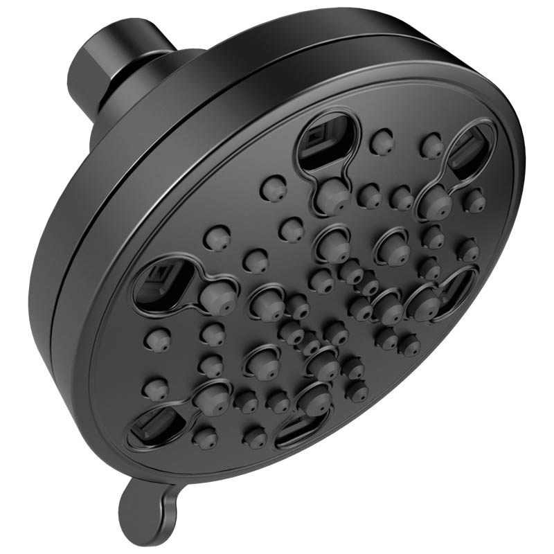 Contemporary Multi-Function Showerhead In Matte Black